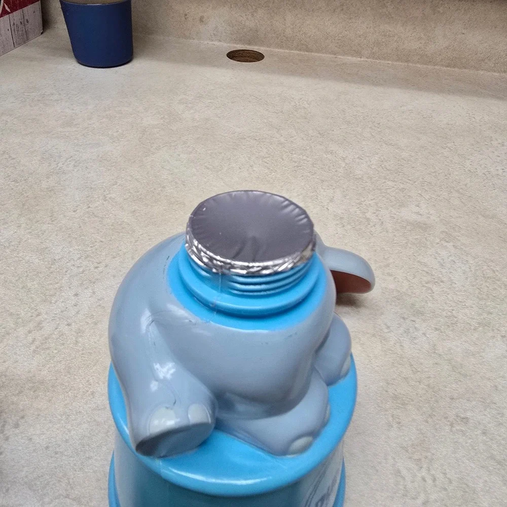VTG Disney Dumbo Bubble Bath and Piggy Bank 2-in-1 Plastic Bottle 6.7oz MZB New‎